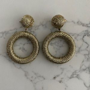 Panacea gold circle drop earrings